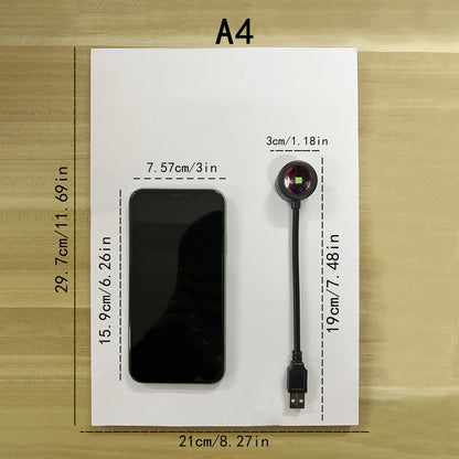 Sunset projection lamp size compared with a phone