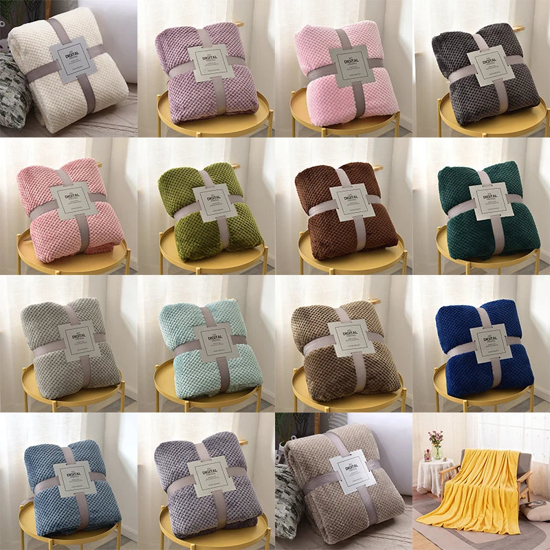 Plush fleece blanket in all available colours