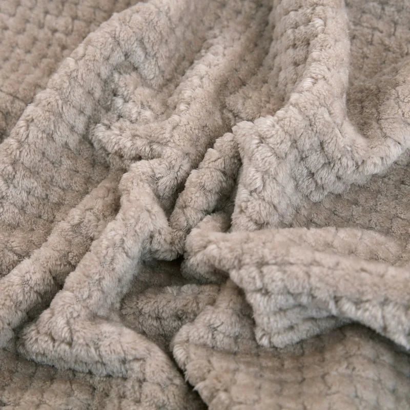 Close-up of the grey fleece texture