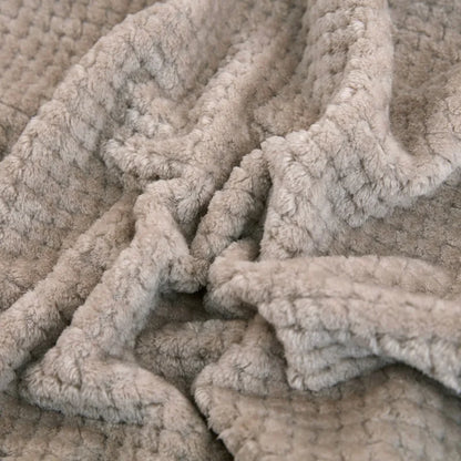 Close-up of the grey fleece texture