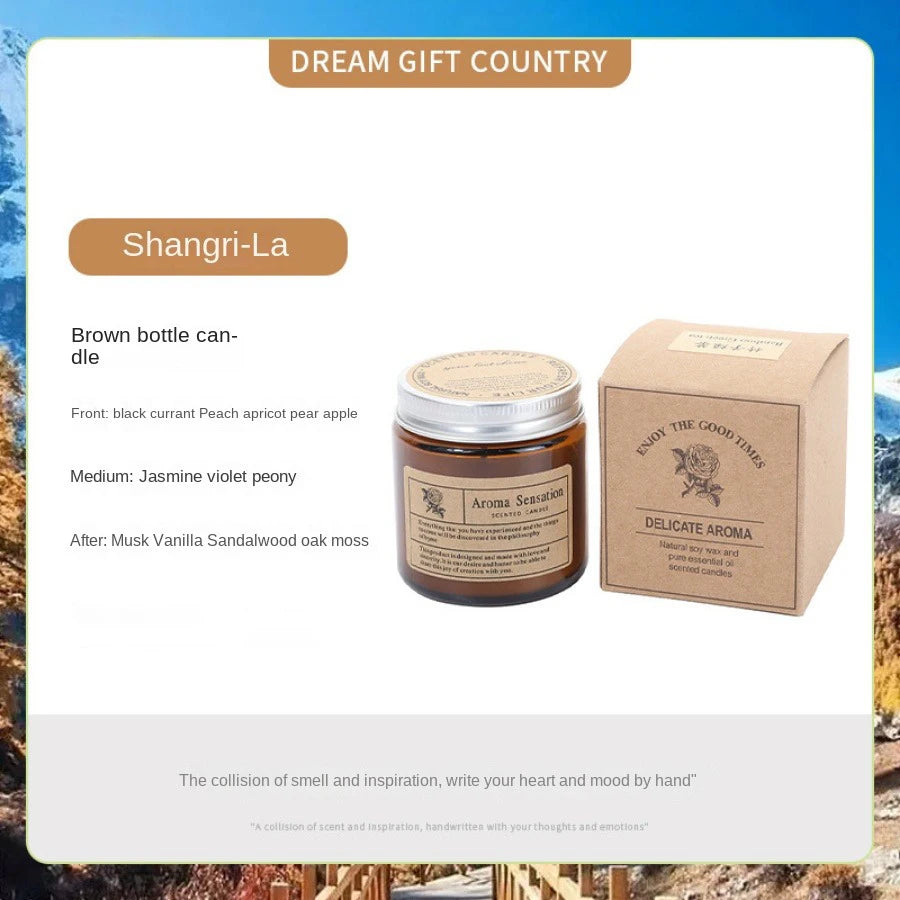 Shangri-La scented candle with its gift box