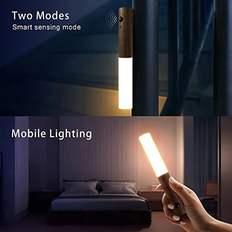 Motion sensor night light in sensor mode and used as a handheld light