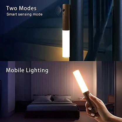 Motion sensor night light in sensor mode and used as a handheld light